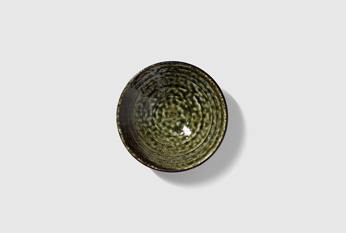 Fuji Shallow Bowl Oribe Green - S