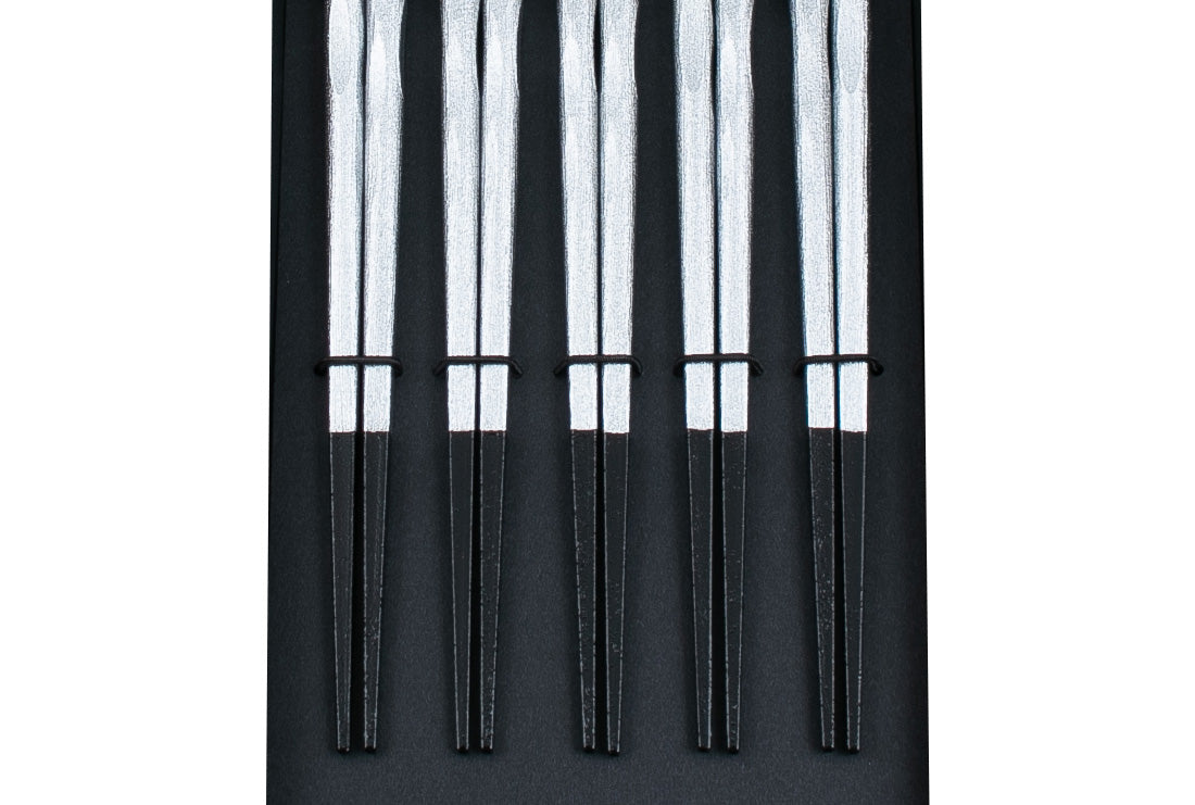 Kinzoku Chopsticks Silver 22.5cm - Set of 5