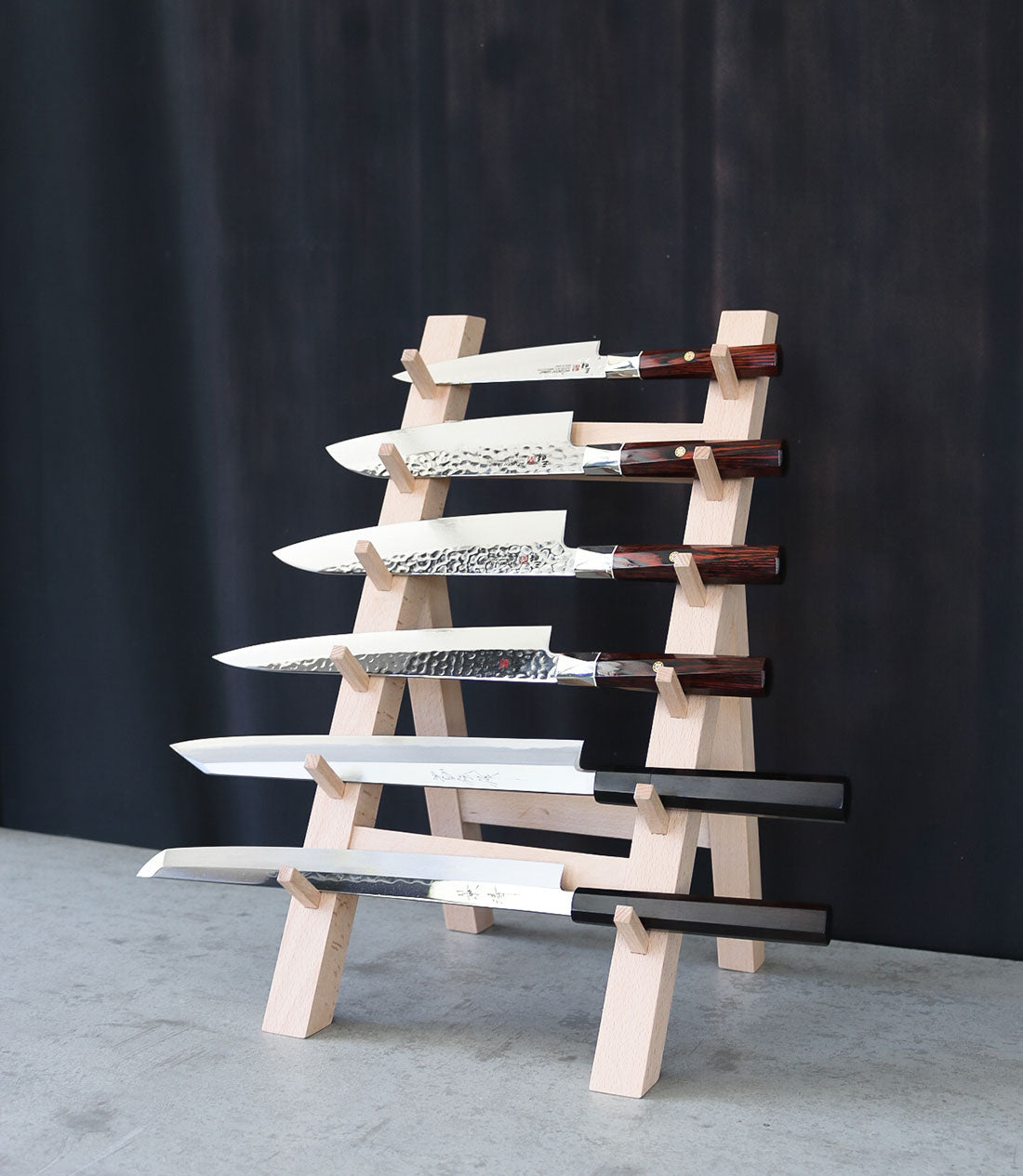 Knife Rack 6 Tier - Beechwood