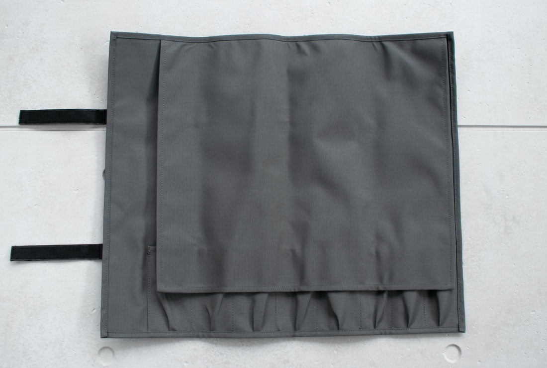 Knife Roll 8 Pockets Dark Grey