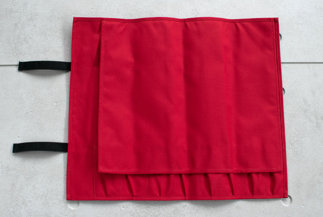 Knife Roll 8 Pockets Red