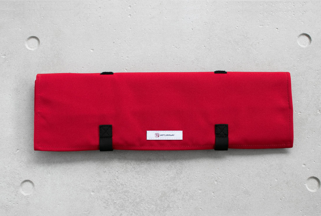 Knife Roll 8 Pockets Red