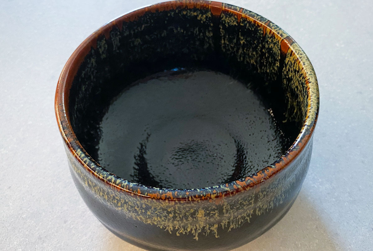 Matcha Bowl Mountain Black White Cap 550ml