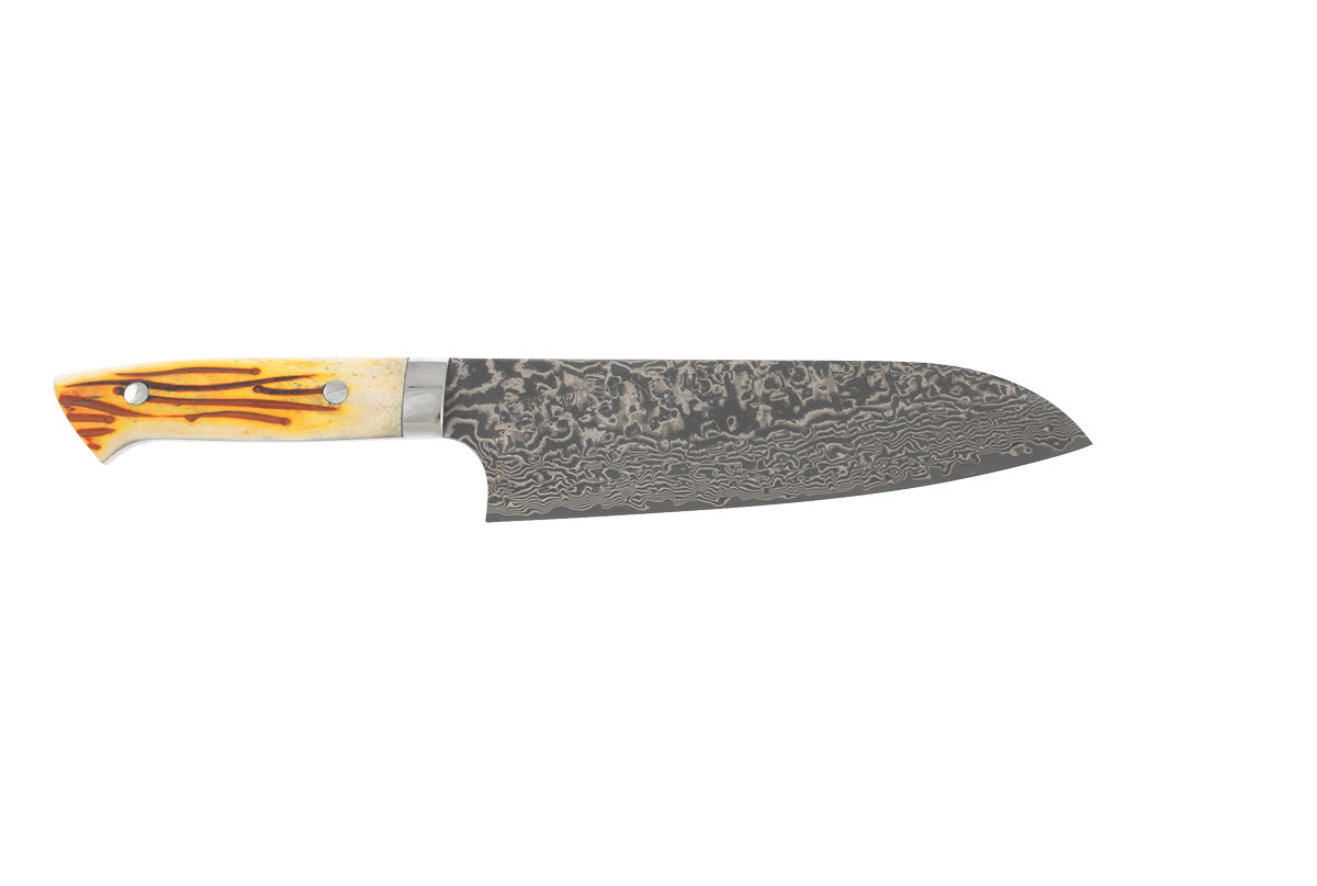 Saji Ochre Cowbone R2 180mm Santoku
