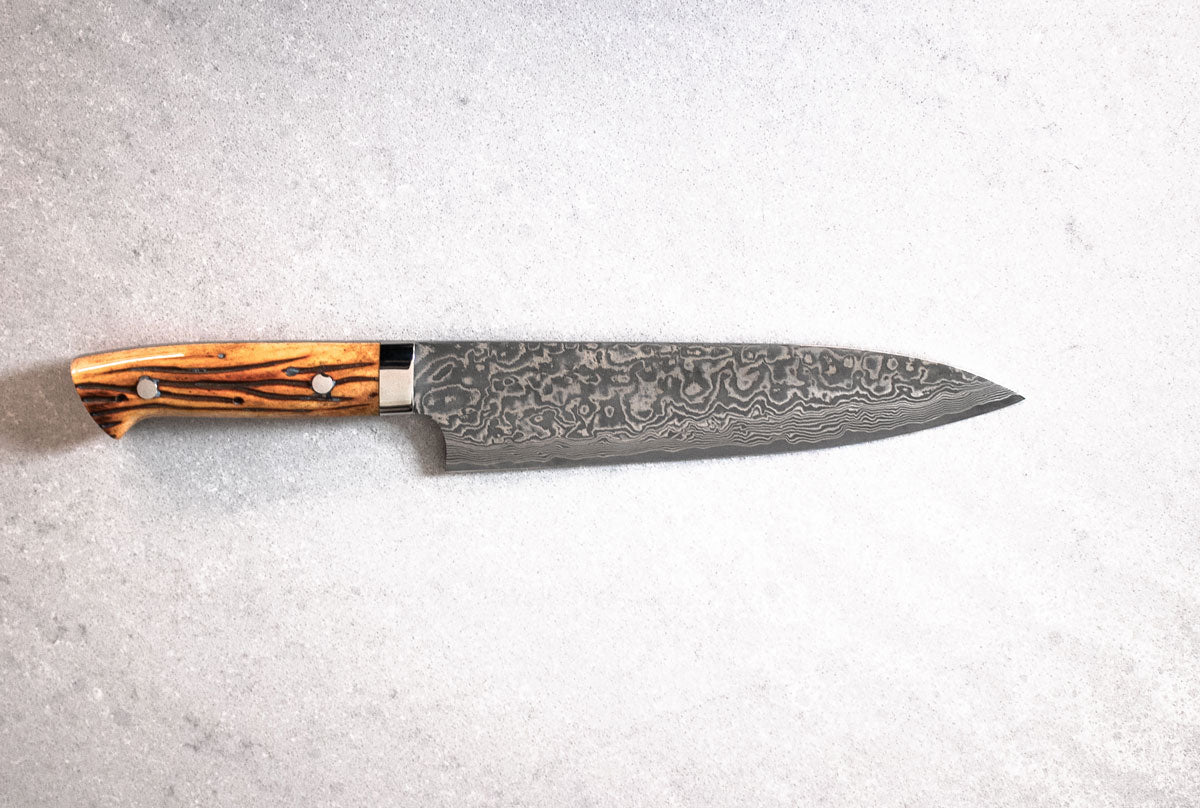 Saji Ochre Cowbone R2 210mm Gyuto