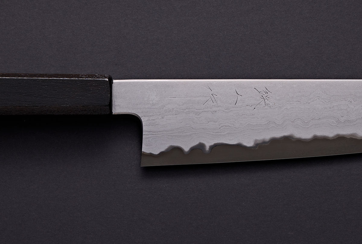 Tetsujin X Kagekiyo Metal Flow 210 Kiritsuke with saya