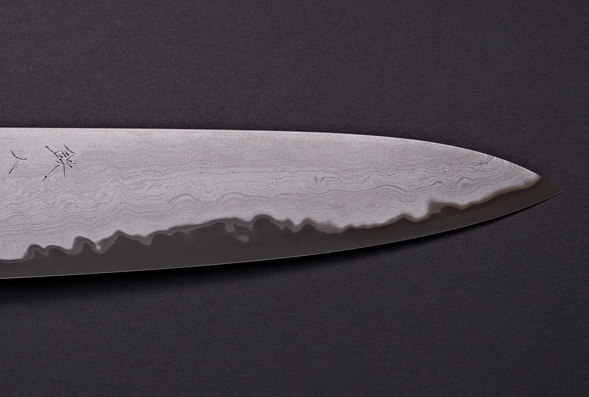 Tetsujin X Kagekiyo Metal Flow 240 Gyuto with saya