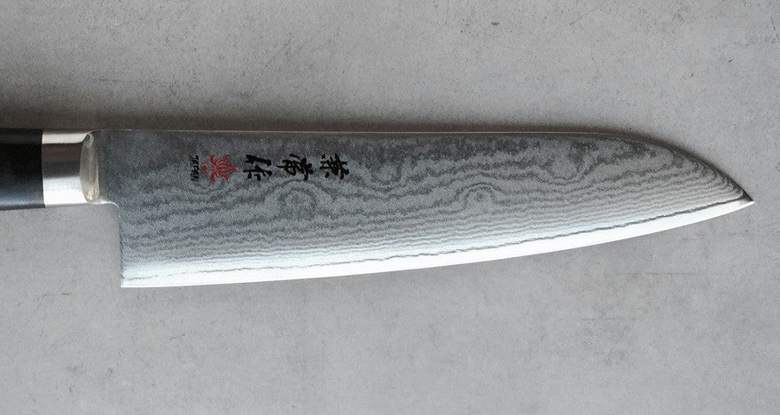 Kanetsune Damascus 180mm Santoku Knife