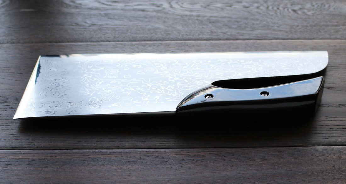 Kuro Kuma Aogami Damascus Soba Kiri