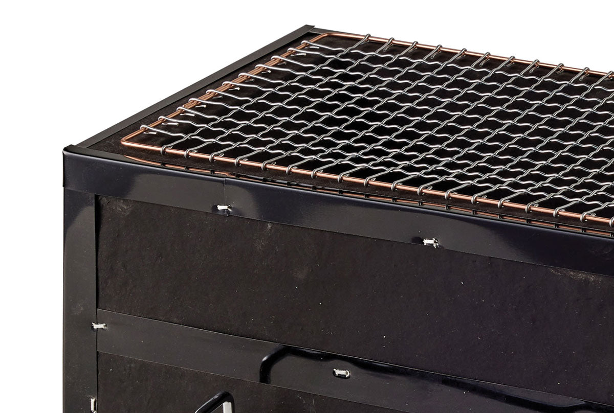 Black Konro Hibachi Grill With Stand - 31x17cm