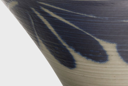 Conical Ramen Bowl 1.3L - Indigo WATERCOLOUR