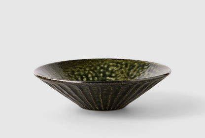 Fuji Shallow Bowl Oribe Green - M