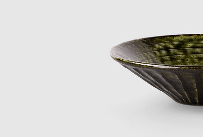 Fuji Shallow Bowl Oribe Green - S