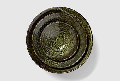 Fuji Shallow Bowl Oribe Green - M