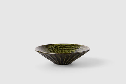 Fuji Shallow Bowl Oribe Green - S