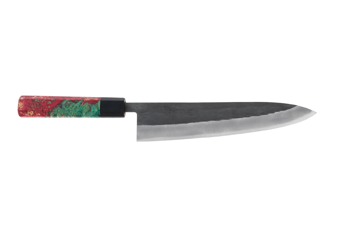 Ichigo Ichie KK Toffee Apple Nougat Black Forged 210 Gyuto - KB53X