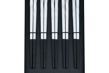Kinzoku Chopsticks Silver 22.5cm - Set of 5