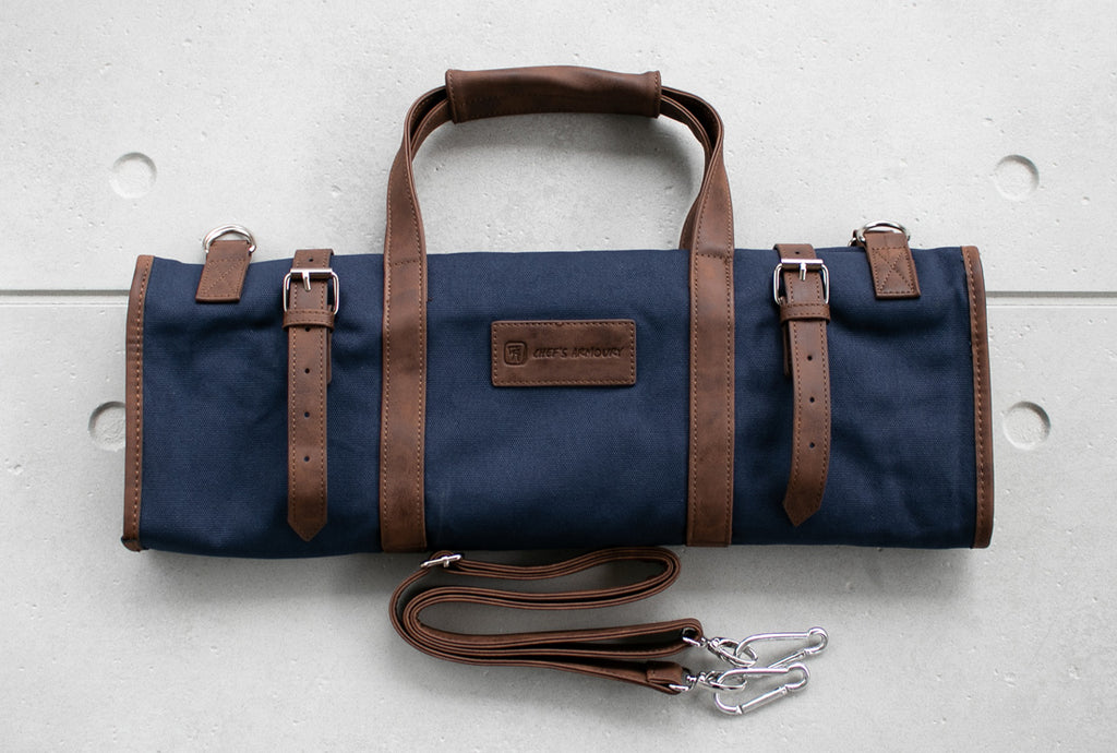 Knife Bag 15 Pockets Navy Blue