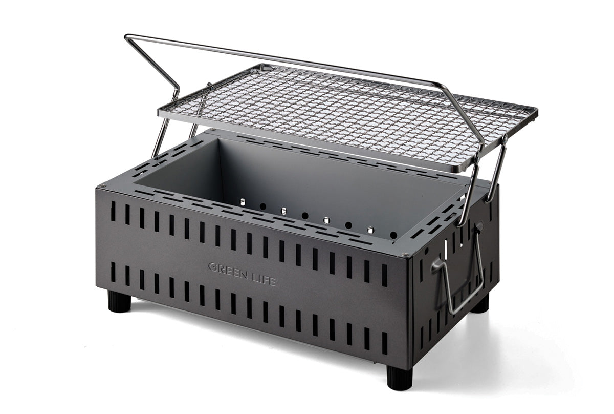 Lever-Lift Tabletop Konro Hibachi Grill 37x26cm