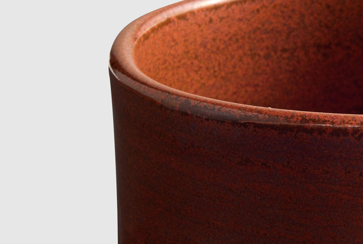 Matcha Bowl Sunset Red - Silver Swirl 400ml