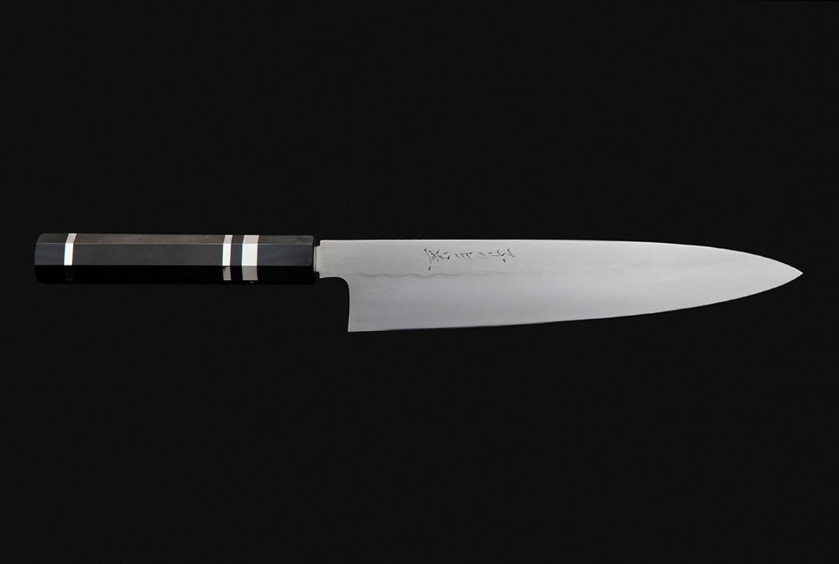 Nenohi Honyaki 240 Gyuto - 3 Silver Rings