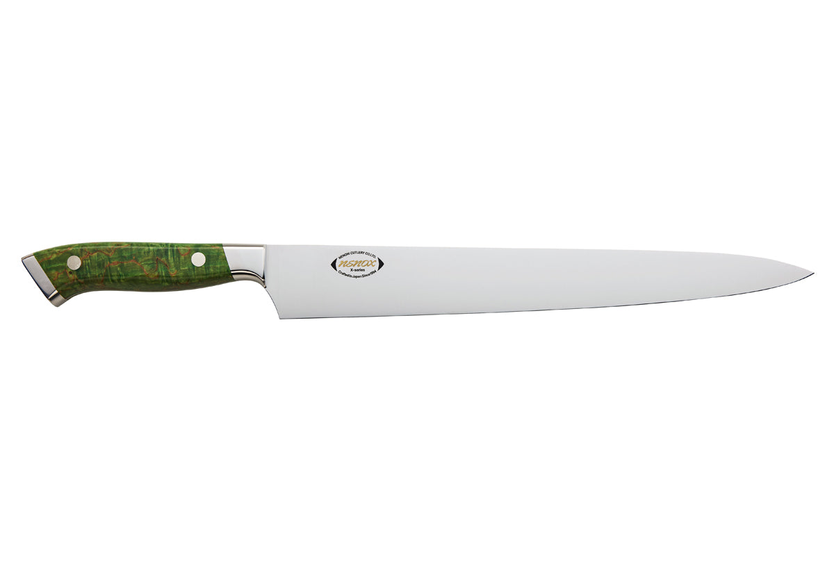 Nenox X Series Green Birch Sujihiki 270 & Saya
