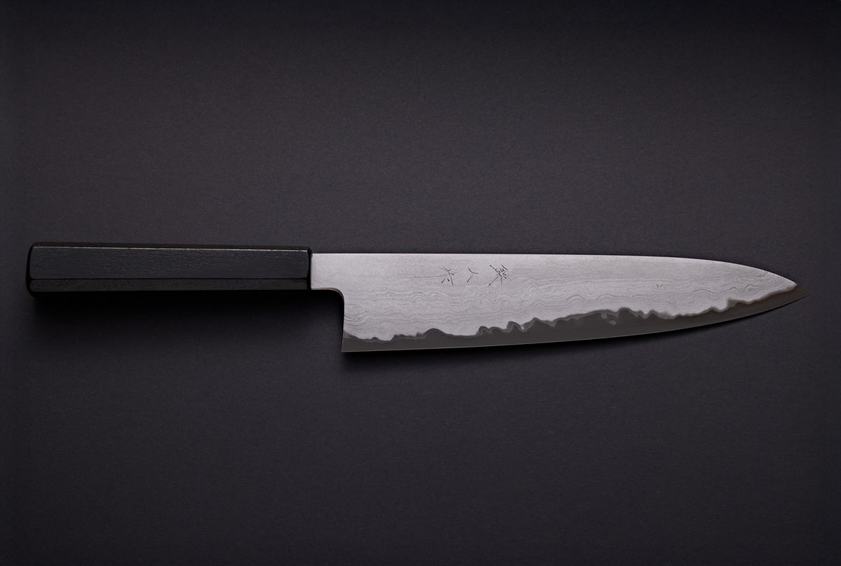 Tetsujin X Kagekiyo Metal Flow 240 Gyuto with saya