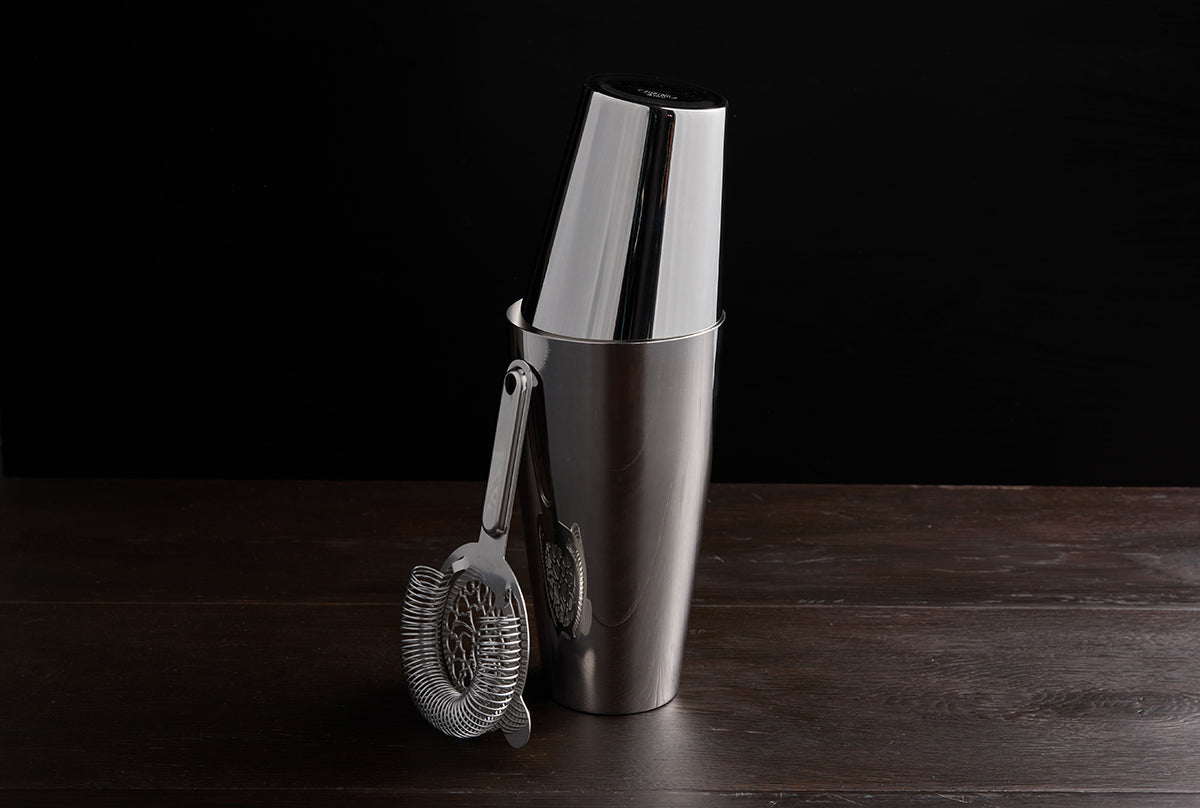Yukiwa Boston 800ml Japanese Cocktail Shaker Set & Hawthorne Strainer