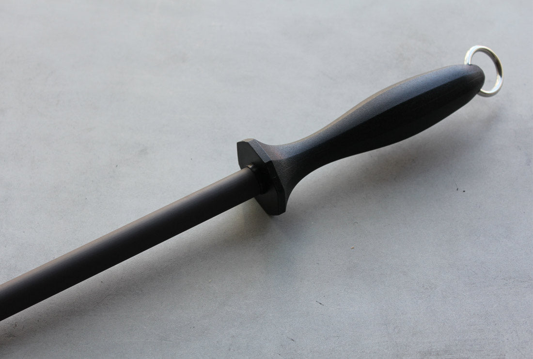 Yaxell Reinforced Black Ceramic Knife Sharpener - 10.5 Honing Rod