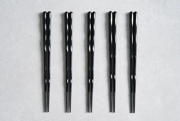 Fushimi Chopsticks Black 24cm - Set of 5