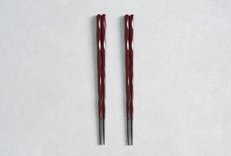 Fushimi Chopsticks Burgandy 24cm - Set of 2