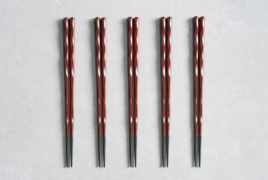 Fushimi Chopsticks Scarlet 24cm - Set of 5